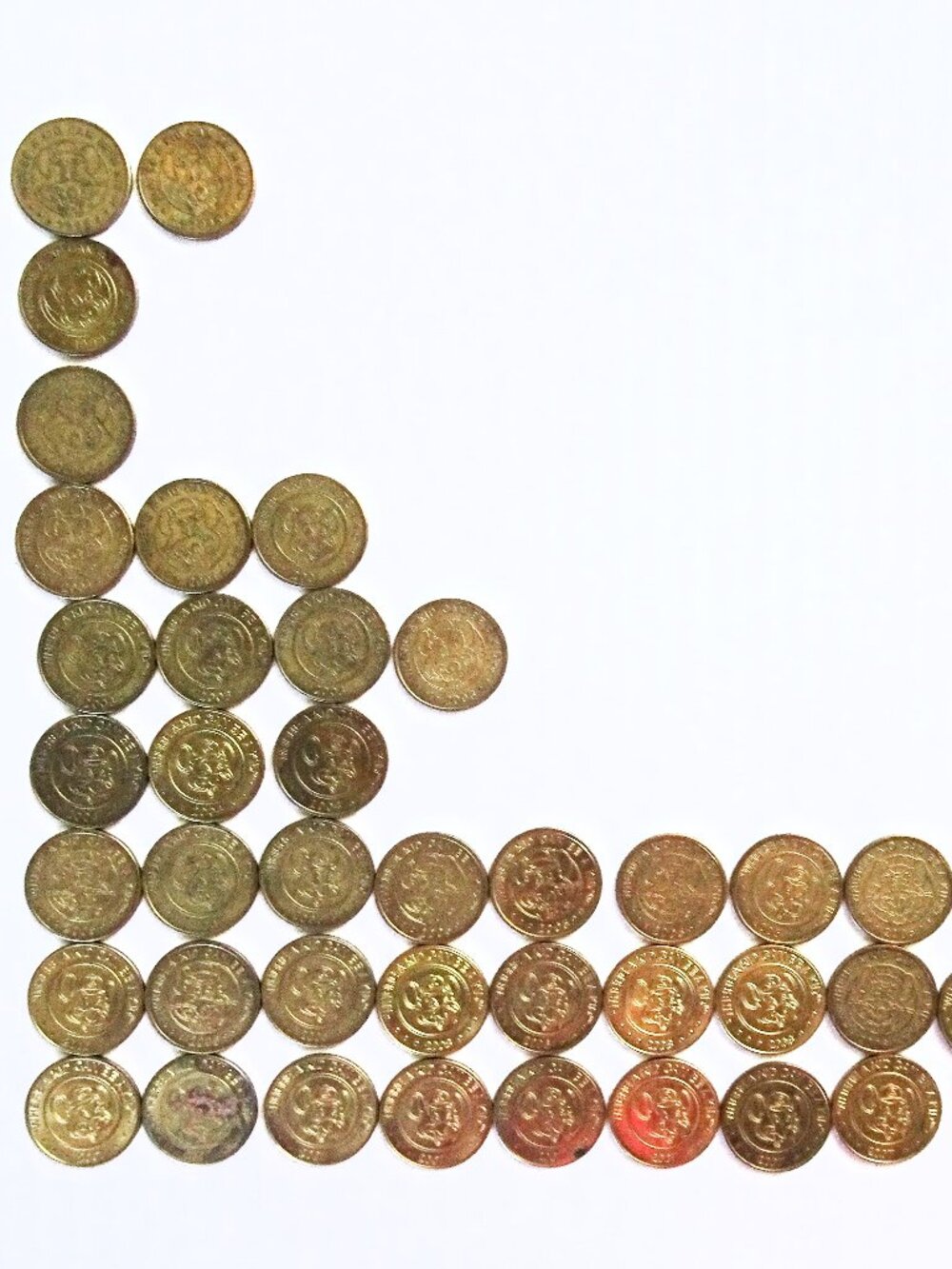 Vintage lot 41 Chuck E Cheese Game Tokens 1996-2007 Arcade 25mm Nostalgic Chucki